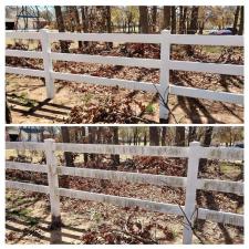 Vinyl fence cleaning with mold and algea in Oklahoma City, Ok 0